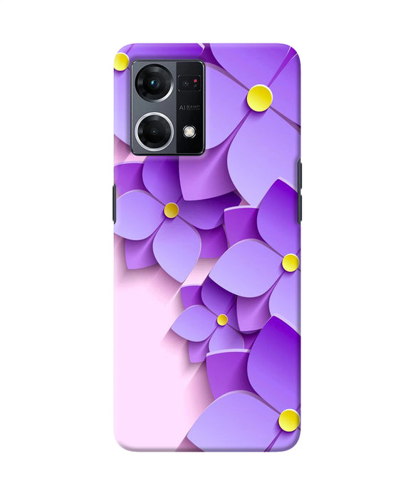 Violet flower craft Oppo F21 Pro 4G Back Cover