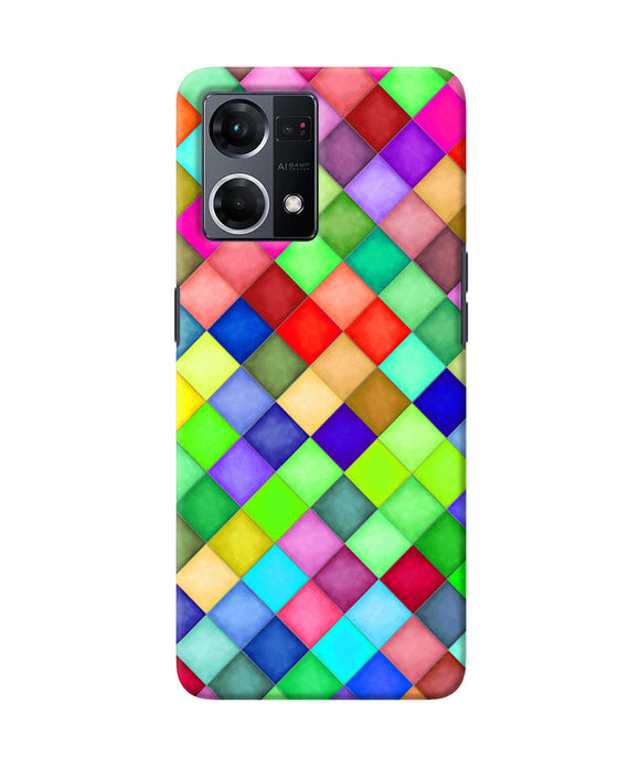 Abstract colorful squares Oppo F21 Pro 4G Back Cover