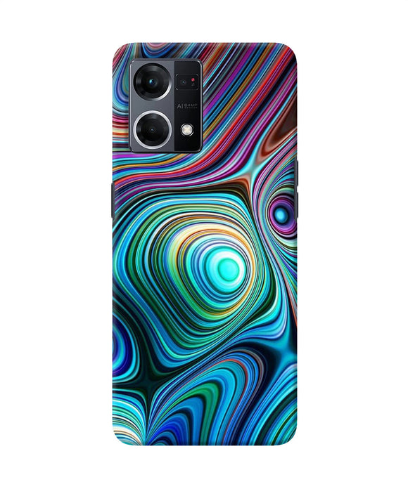 Abstract coloful waves Oppo F21 Pro 4G Back Cover