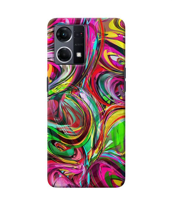 Abstract colorful ink Oppo F21 Pro 4G Back Cover