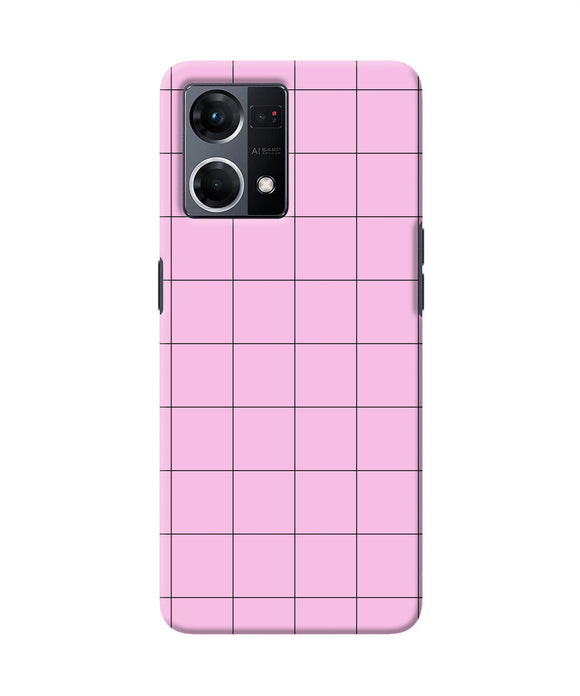 Pink square print Oppo F21 Pro 4G Back Cover