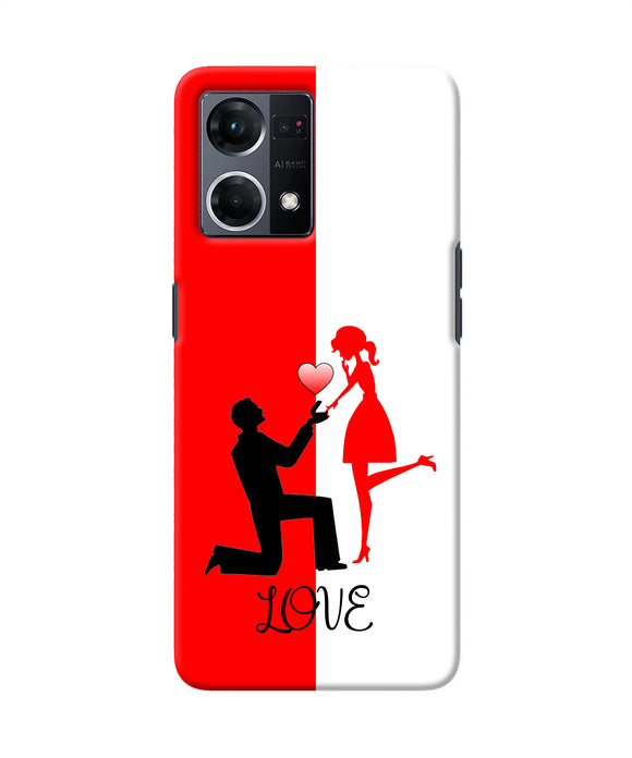 Love propose red and white Oppo F21 Pro 4G Back Cover