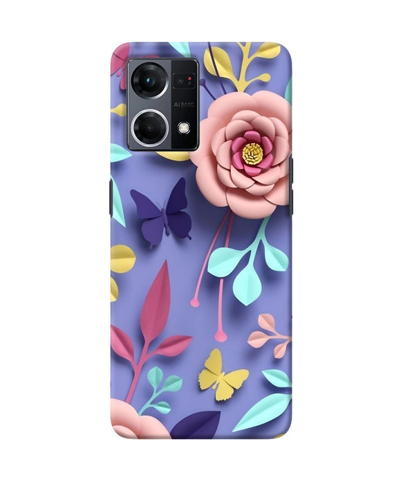 Flower canvas Oppo F21 Pro 4G Back Cover