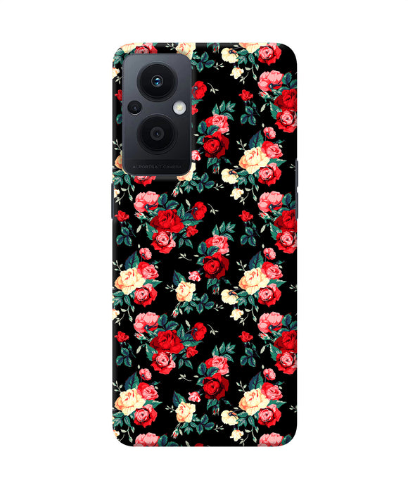 Rose Pattern Oppo F21 Pro 5G Back Cover
