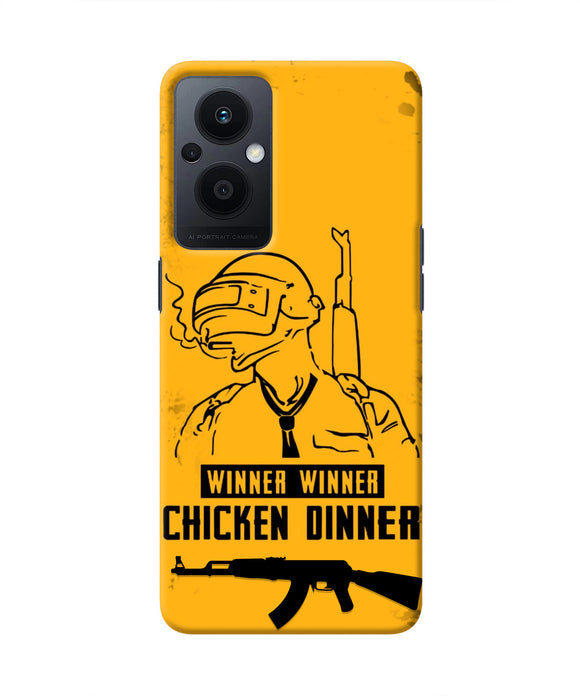 PUBG Chicken Dinner Oppo F21 Pro 5G Real 4D Back Cover
