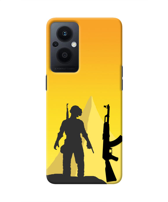 PUBG Silhouette Oppo F21 Pro 5G Real 4D Back Cover