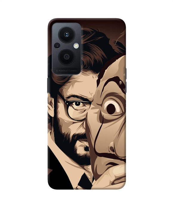 Money Heist Professor Art Oppo F21 Pro 5G Back Cover