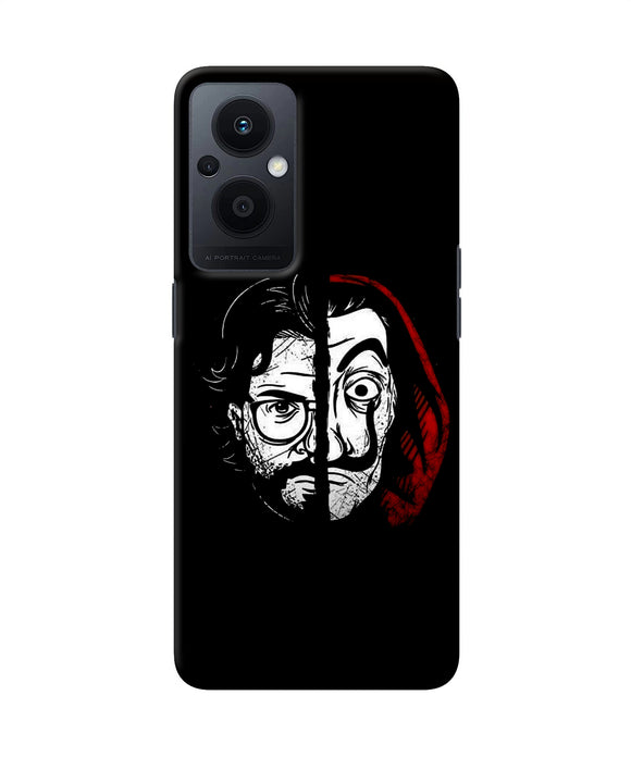 Money Heist Professor Mask Sketch Oppo F21 Pro 5G Back Cover