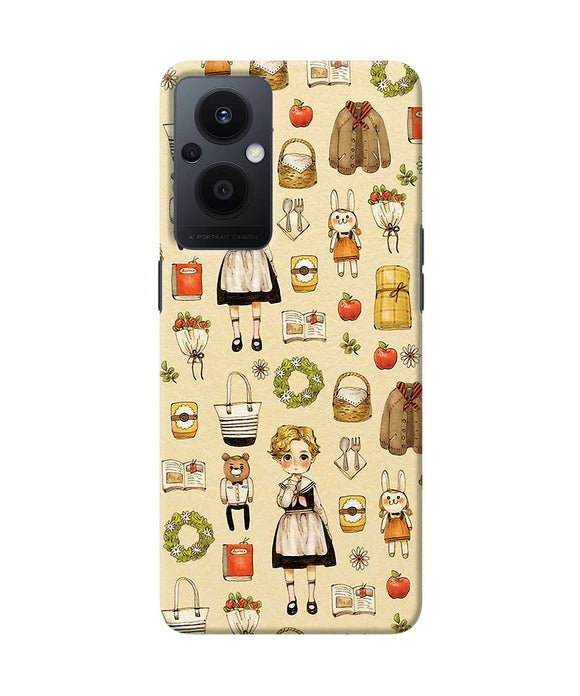 Canvas girl print Oppo F21 Pro 5G Back Cover