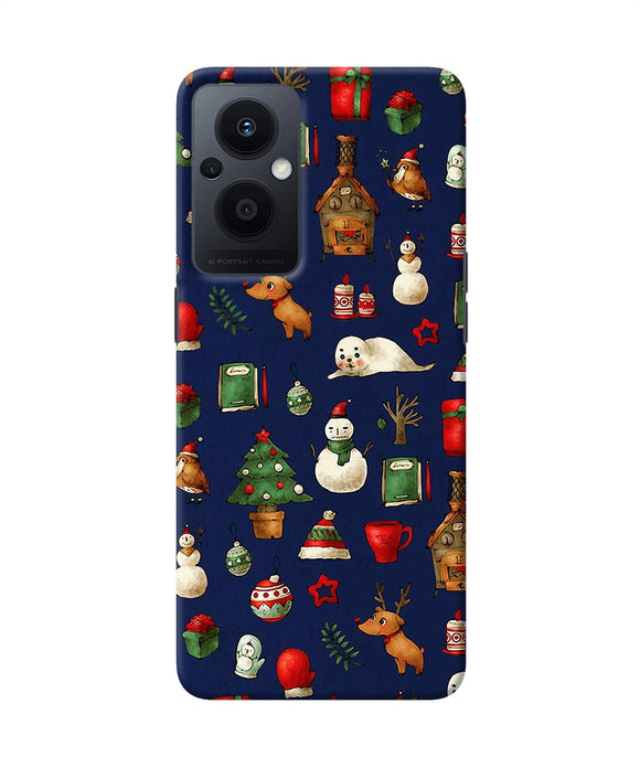 Canvas christmas print Oppo F21 Pro 5G Back Cover