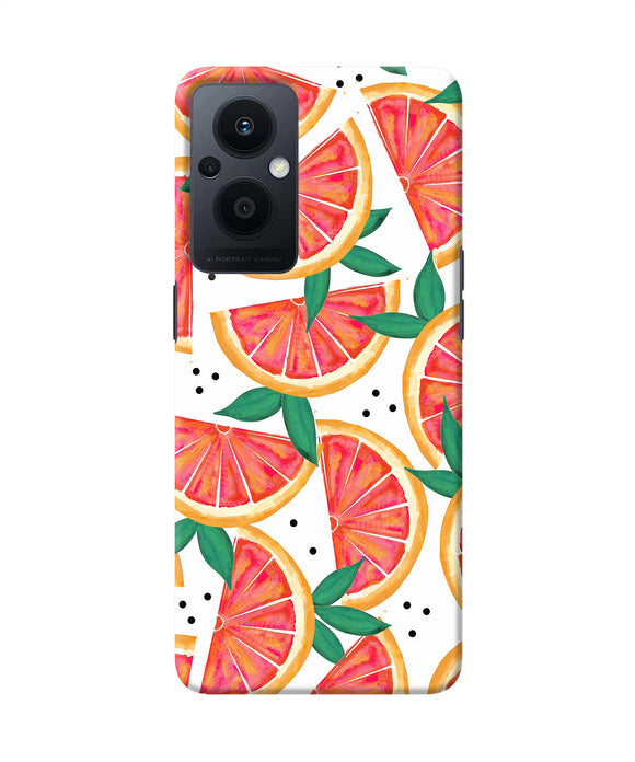 Abstract orange print Oppo F21 Pro 5G Back Cover