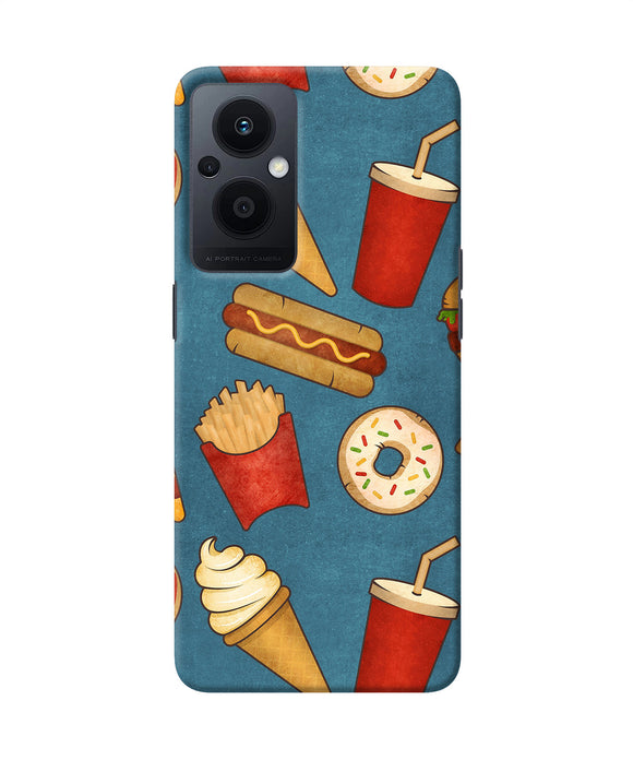 Abstract food print Oppo F21 Pro 5G Back Cover