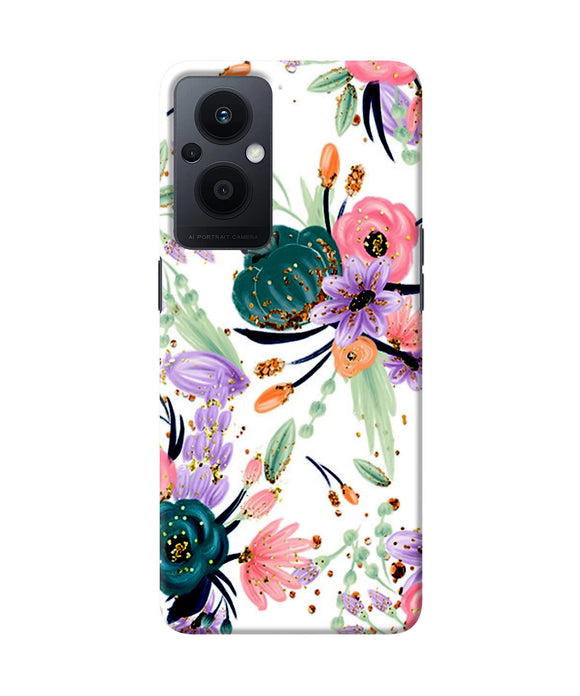 Abstract flowers print Oppo F21 Pro 5G Back Cover