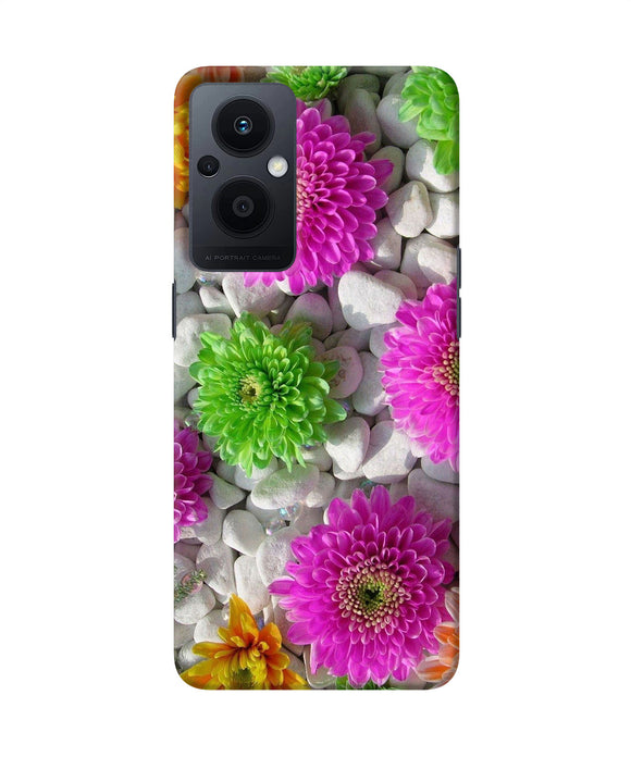 Natural flower stones Oppo F21 Pro 5G Back Cover