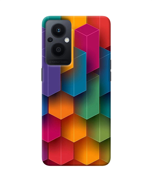 Abstract rectangle print Oppo F21 Pro 5G Back Cover