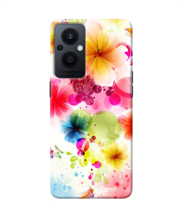 Flowers print Oppo F21 Pro 5G Back Cover