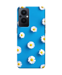 White flowers Oppo F21 Pro 5G Back Cover