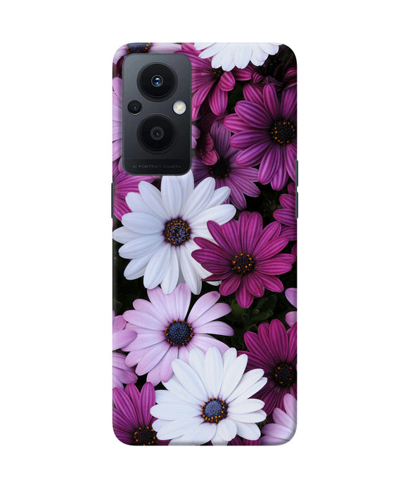 White violet flowers Oppo F21 Pro 5G Back Cover