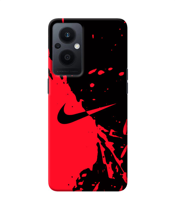 Nike red black poster Oppo F21 Pro 5G Back Cover
