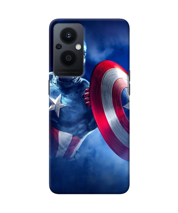 Captain america on sky Oppo F21 Pro 5G Back Cover
