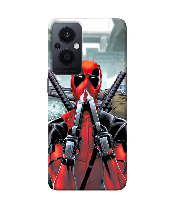 Deadpool with gun Oppo F21 Pro 5G Back Cover