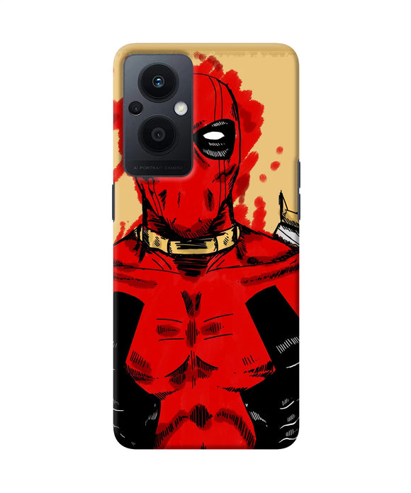 Blooded deadpool Oppo F21 Pro 5G Back Cover