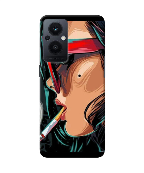 Smoking girl Oppo F21 Pro 5G Back Cover