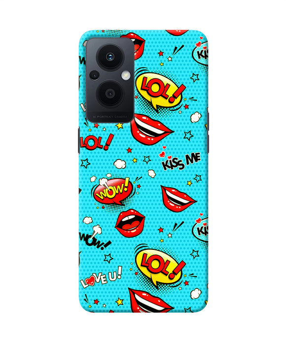 Lol lips print Oppo F21 Pro 5G Back Cover