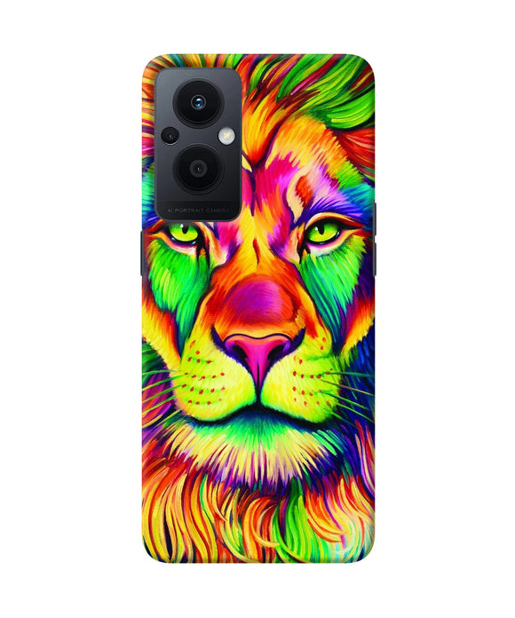 Lion color poster Oppo F21 Pro 5G Back Cover