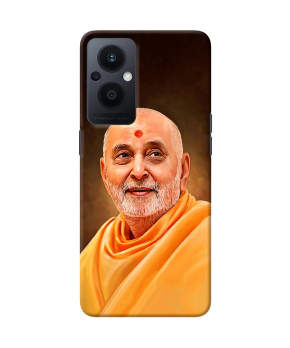 Pramukh swami painting Oppo F21 Pro 5G Back Cover