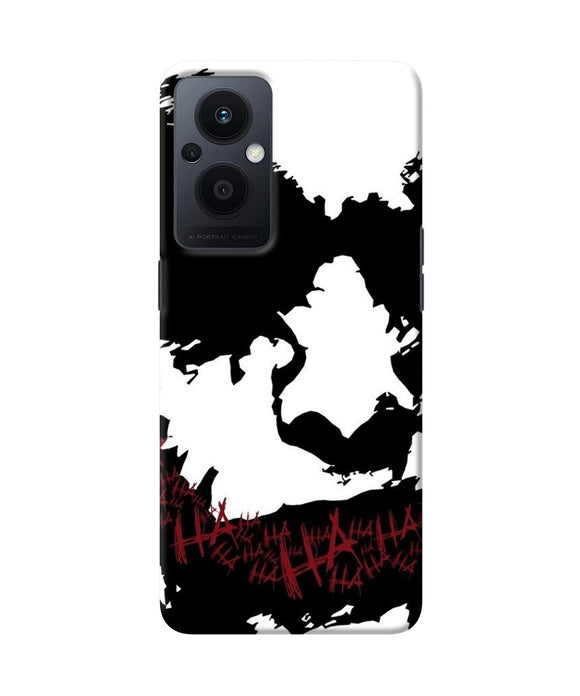 Black and white joker rugh sketch Oppo F21 Pro 5G Back Cover