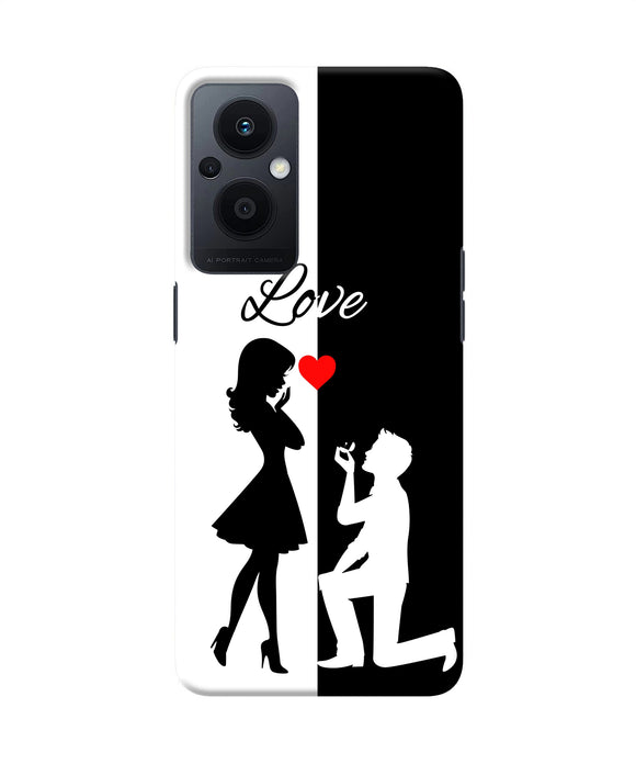 Love propose black and white Oppo F21 Pro 5G Back Cover