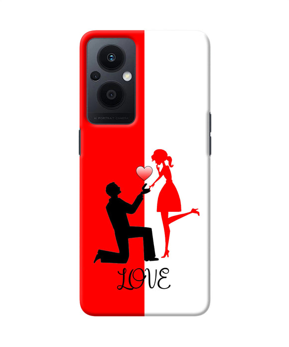 Love propose red and white Oppo F21 Pro 5G Back Cover