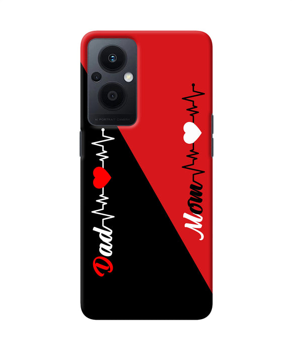 Mom dad heart line Oppo F21 Pro 5G Back Cover
