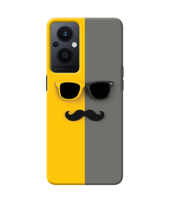 Mustache glass Oppo F21 Pro 5G Back Cover