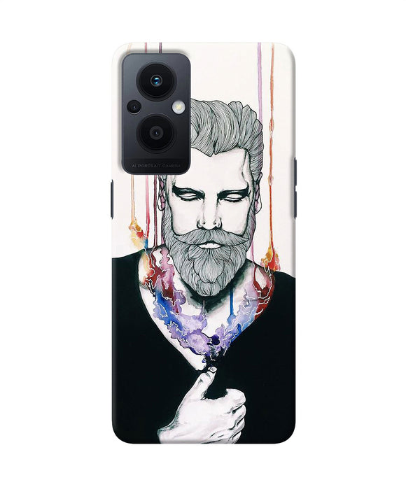 Beard man character Oppo F21 Pro 5G Back Cover