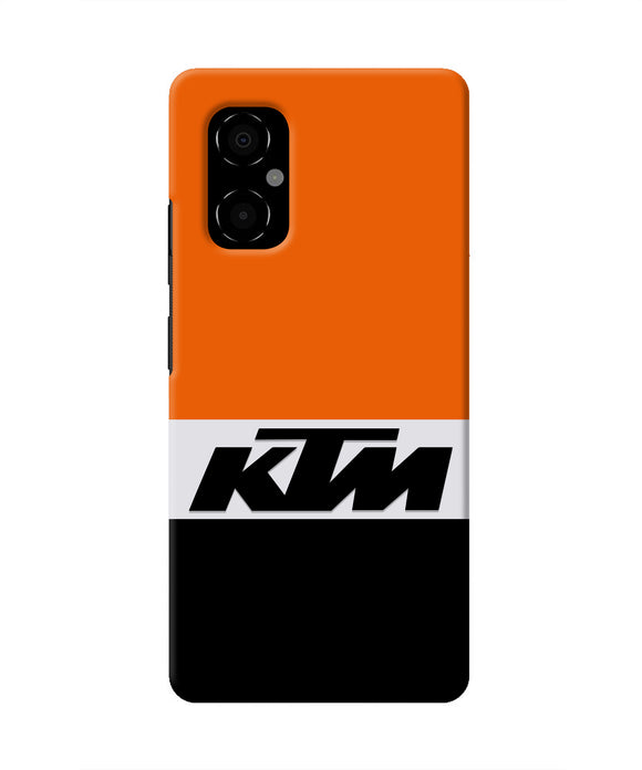 KTM Colorblock Poco M4 5G Real 4D Back Cover