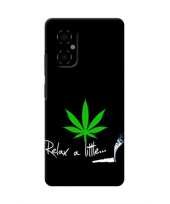 Weed Relax Quote Poco M4 5G Real 4D Back Cover