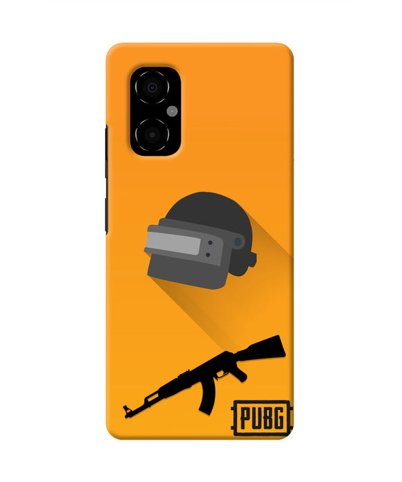 PUBG Helmet and Gun Poco M4 5G Real 4D Back Cover