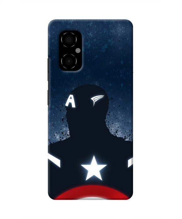 Captain america Shield Poco M4 5G Real 4D Back Cover