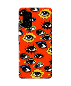 Abstract eyes pattern Poco M4 5G Back Cover