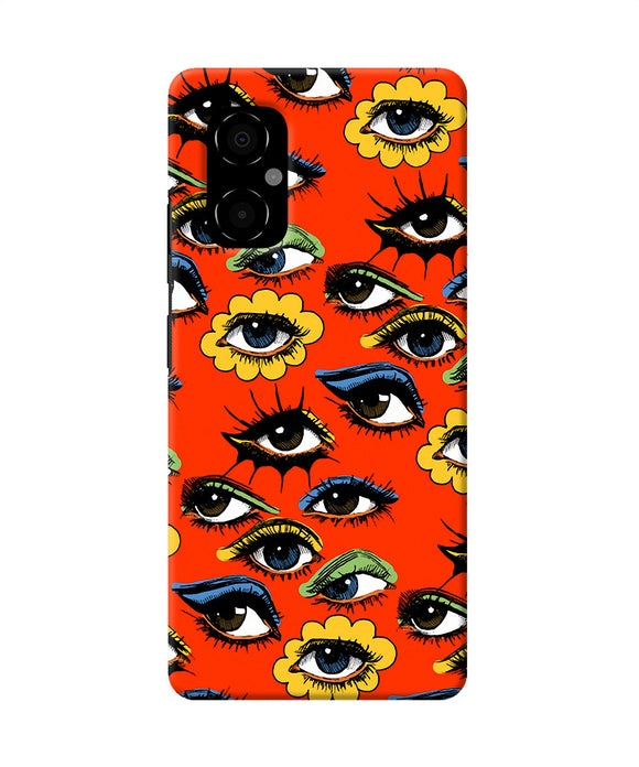 Abstract eyes pattern Poco M4 5G Back Cover