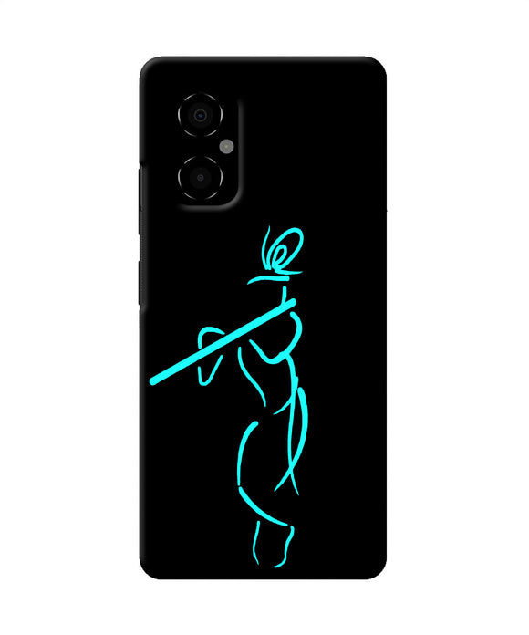 Lord krishna sketch Poco M4 5G Back Cover