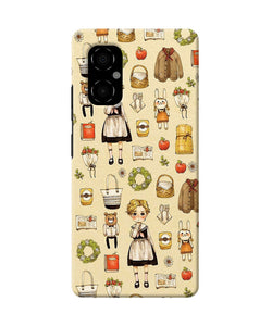 Canvas girl print Poco M4 5G Back Cover