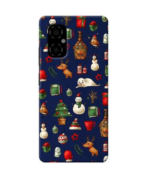 Canvas christmas print Poco M4 5G Back Cover