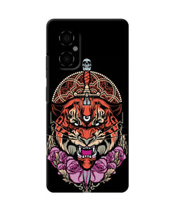 Abstract tiger Poco M4 5G Back Cover