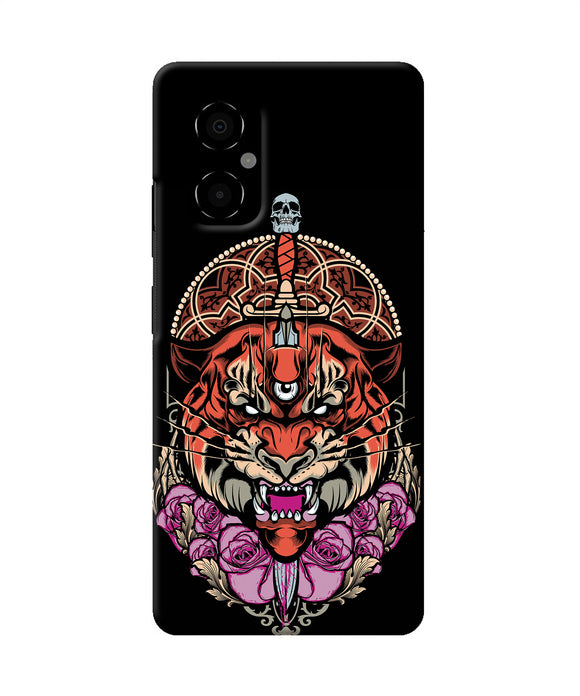 Abstract tiger Poco M4 5G Back Cover