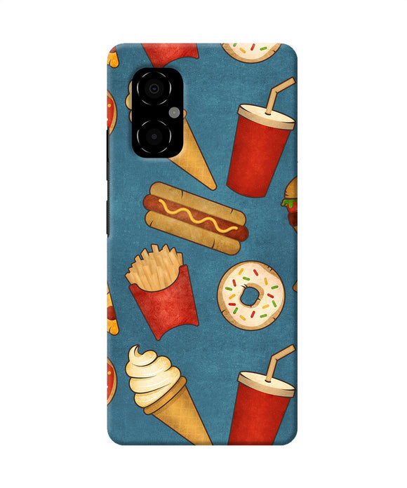 Abstract food print Poco M4 5G Back Cover