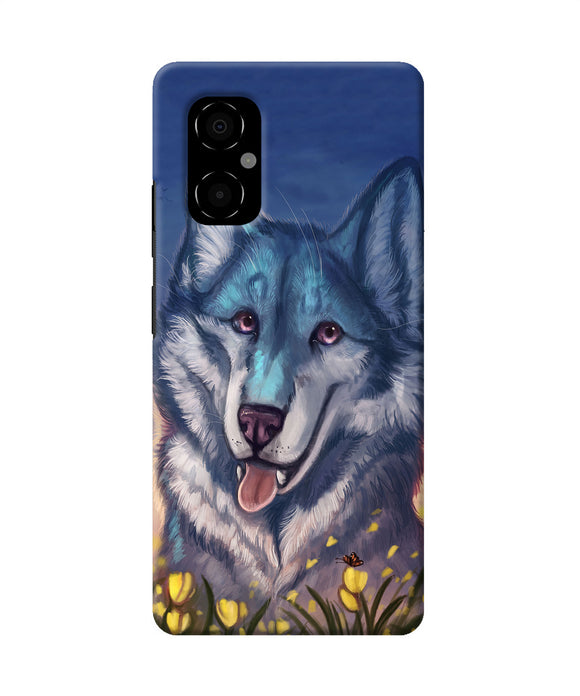 Cute wolf Poco M4 5G Back Cover