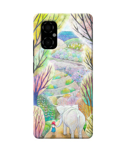 Natual elephant girl Poco M4 5G Back Cover